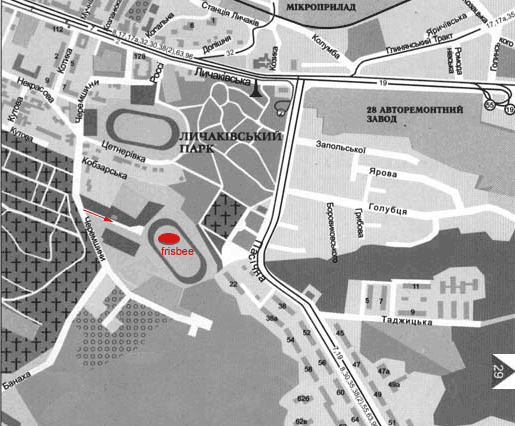 Карта стадіону на Погулянці